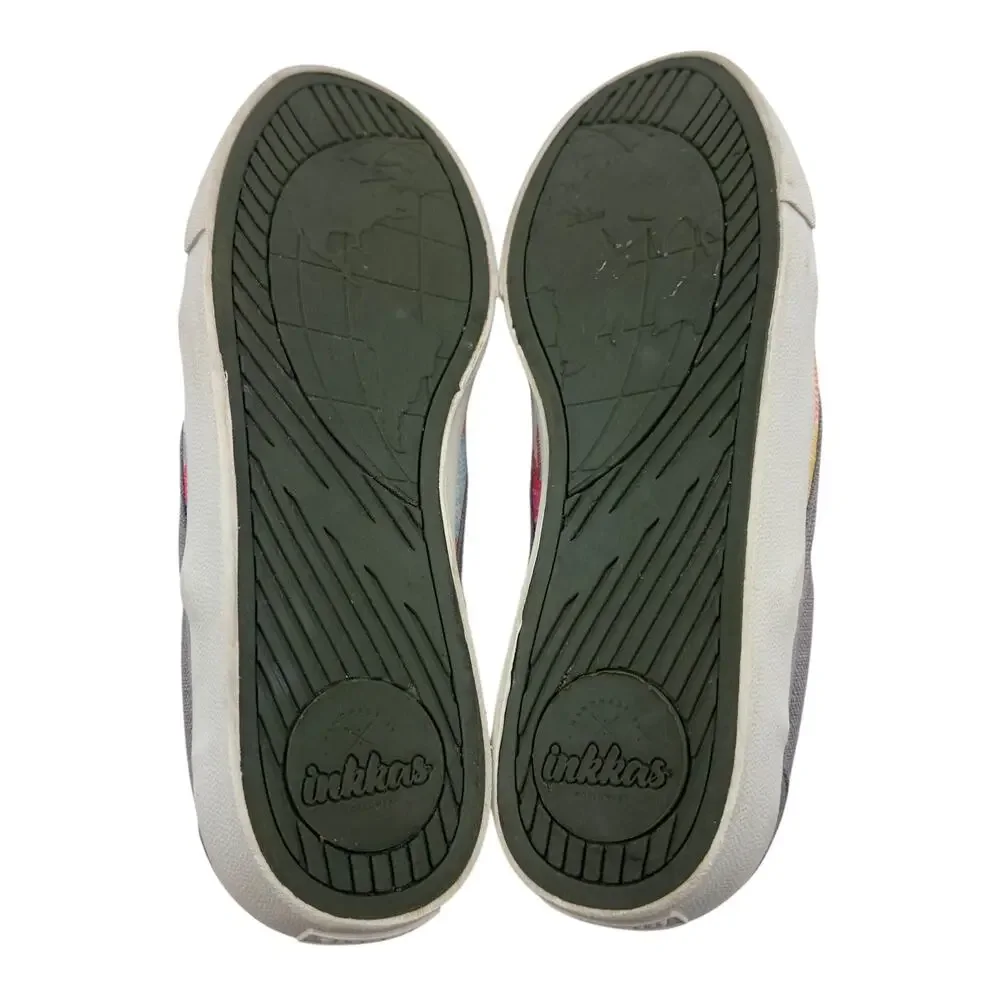 Inkkas Trek Art To Wear Colorful Artsy Unique Slip On Shoes Unisex W 10/ M 8